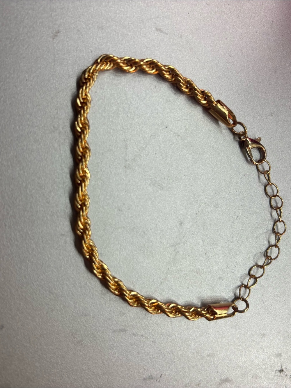 Gold Rope Chain Bracelet - Elegant Women's Jewelry